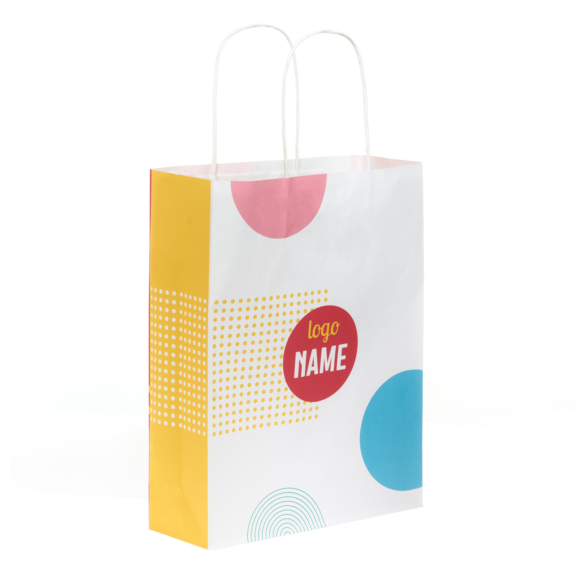 Papieren tassen met gedraaid koord - offset